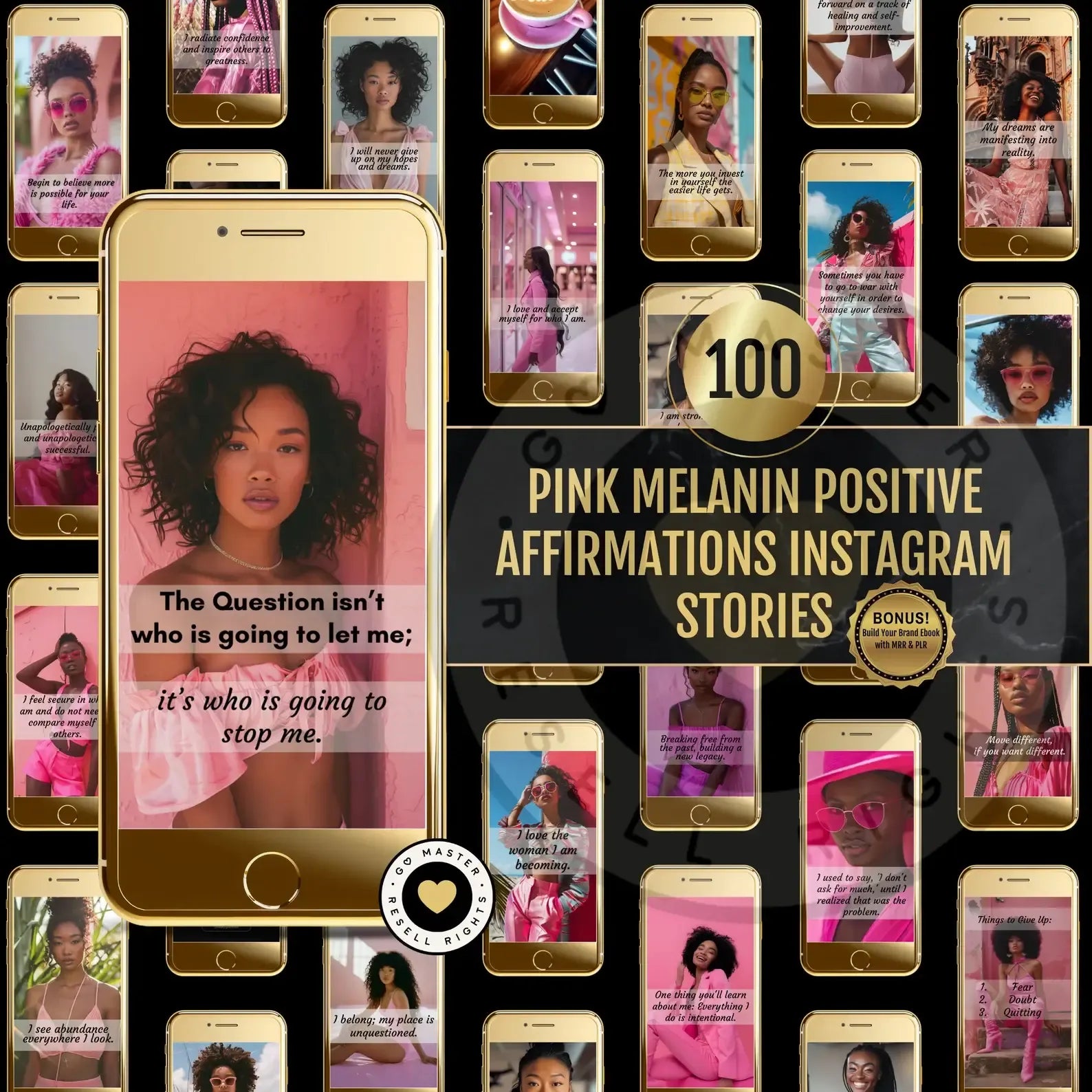 1560 Melanin Social Media Bundle + Editable Templates (with Resell Rights)
