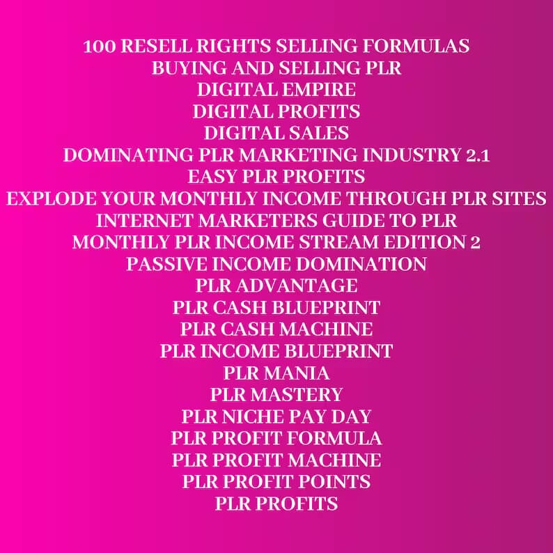 Learn How to Resell Digital Products Online with PLR & MRR | Reseller Super Pack | eBooks | Audio Courses