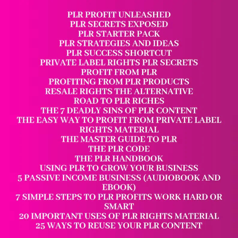 Learn How to Resell Digital Products Online with PLR & MRR | Reseller Super Pack | eBooks | Audio Courses