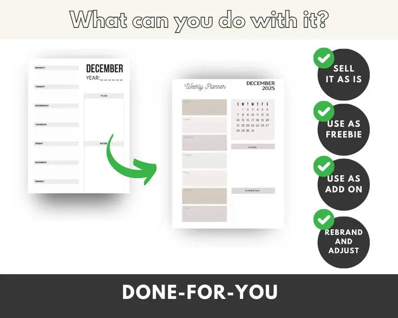 2026 Editable Calendar Weekly, Monthly, & Yearly