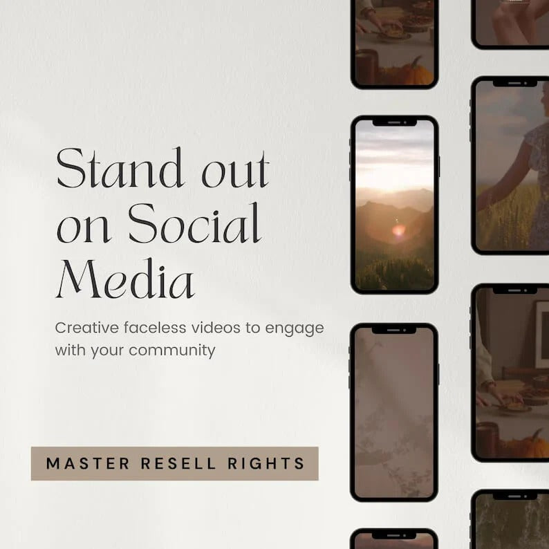 1200+ Faceless Marketing Videos | Resell Rights | Faceless Instagram Reels