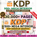 500+ Mega Interior Content 30,000 Pages KDP Content | Planners, Journals, Trackers & Loabooks