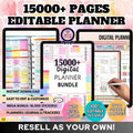 15,000+ Pages PLR Planners, Journals, Trackers + 8,000 Bonus Digital Stickers! | Mega Template Bundle with Resell Rights (Limited-Time Offer!)