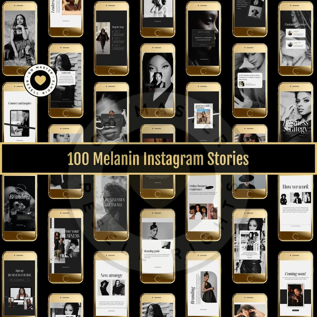 1560 Melanin Social Media Bundle + Editable Templates (with Resell Rights)